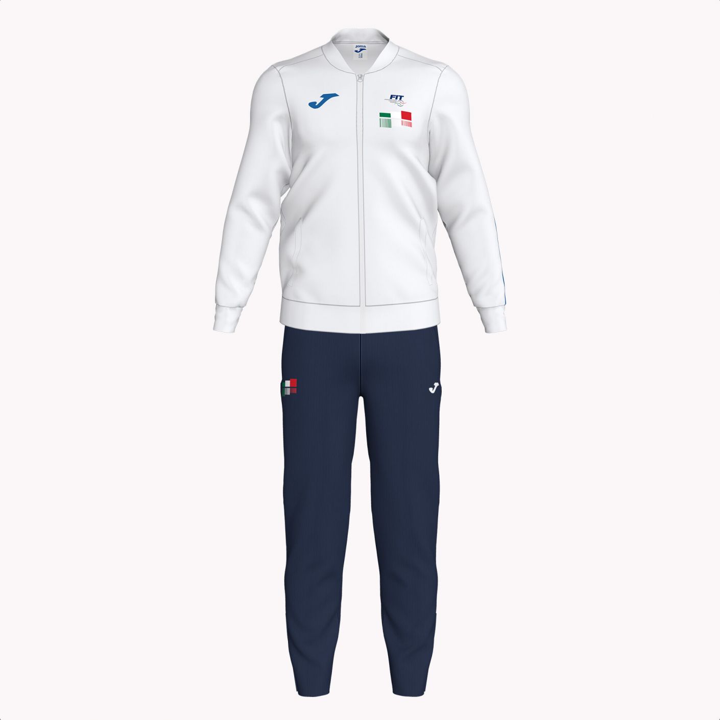 Joma FIT Tracksuit White/Blue for Men