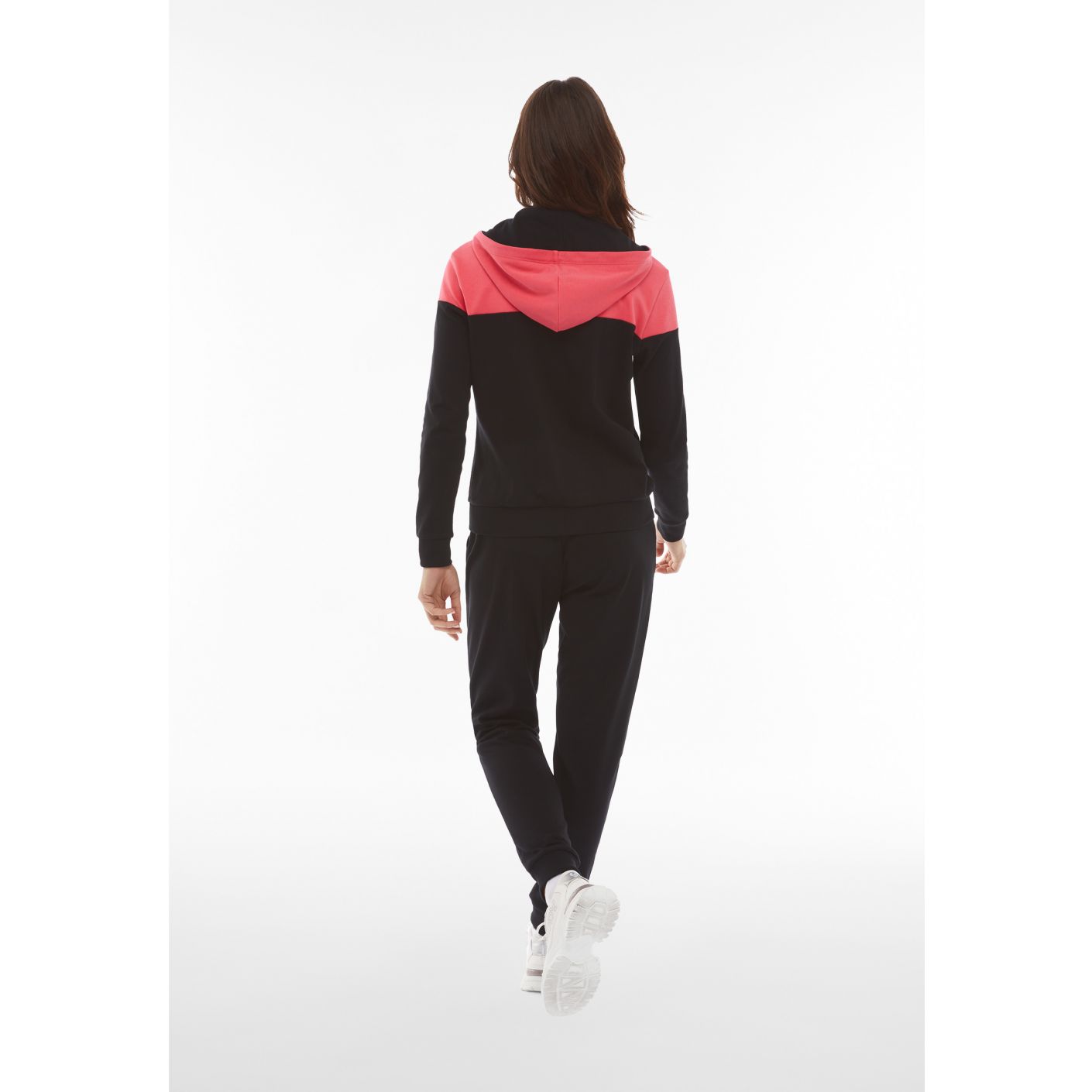 Freddy Women's Black/Rouge Red Interlock Cotton Tracksuit