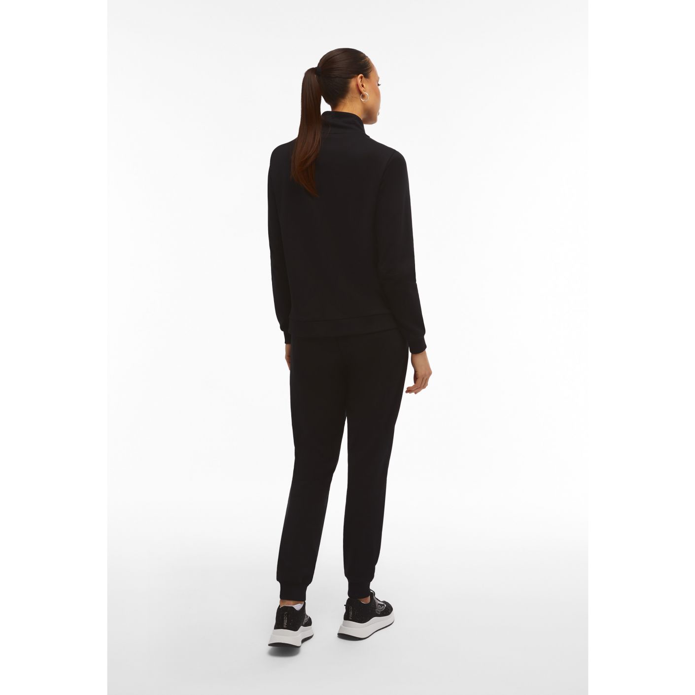 Freddy Women's Black High Neck Full Zip Tracksuit