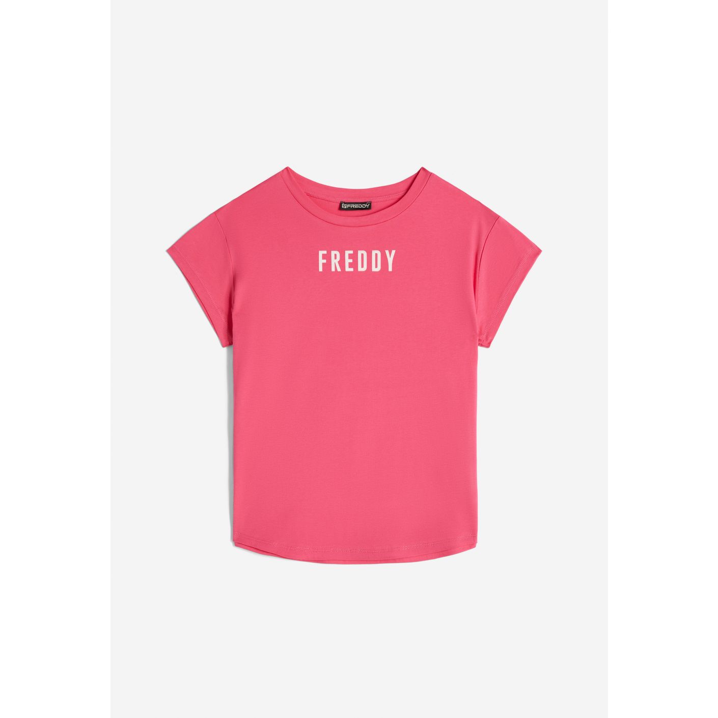 Freddy T-Shirt in jersey con logo satin Rosa da Donna