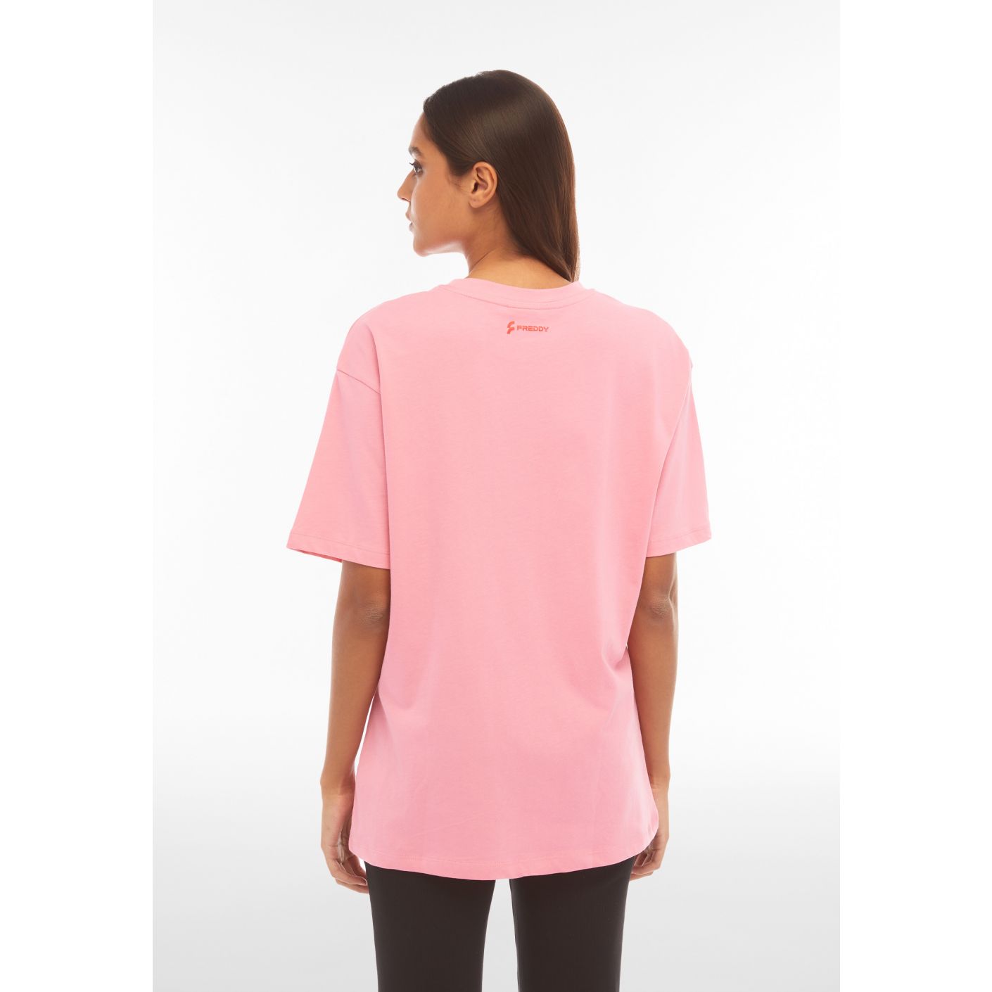 Freddy Women's Pink Peanuts Graphic Oversized T-Shirt