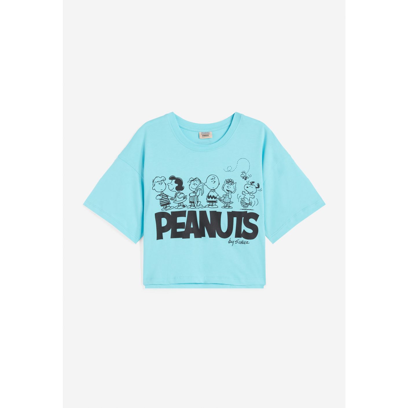 Freddy T-Shirt in Jersey con grafica Peanuts Azzurra da Donna