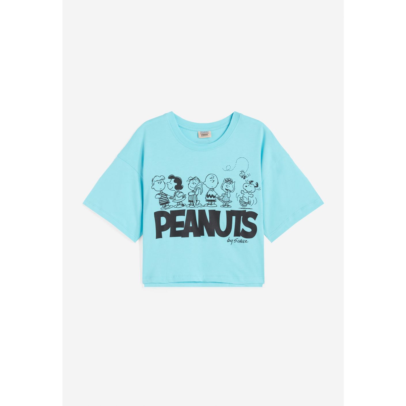 Freddy Women's Peanuts Graphic Jersey T-Shirt Light Blue