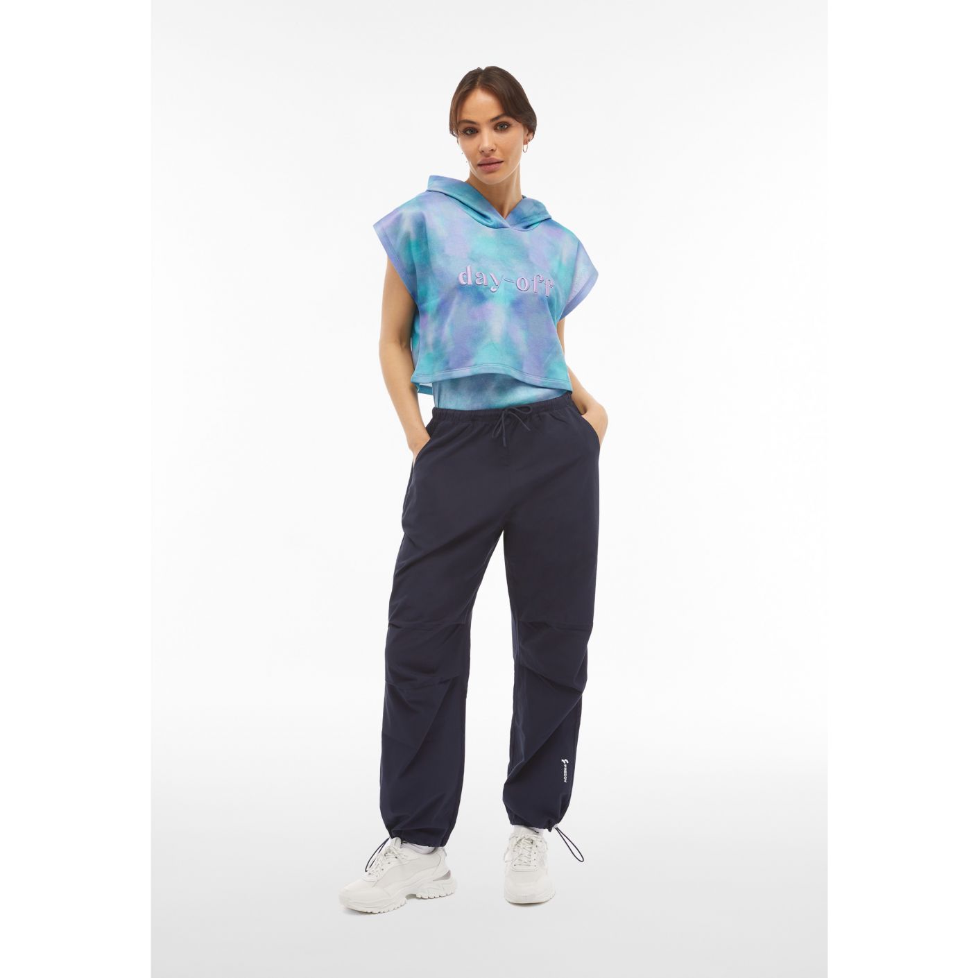 Freddy Women's Blue Poplin Parachute Pants