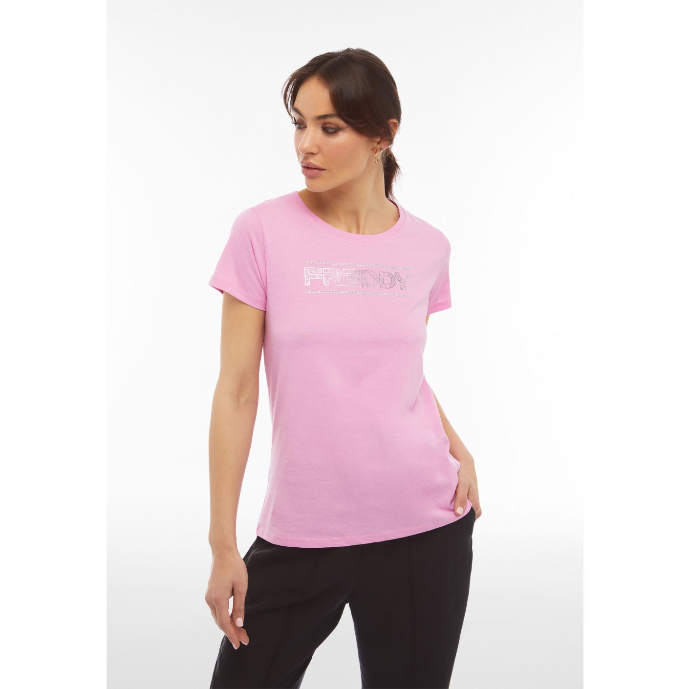 Freddy Women's Pink Logo Jersey T-Shirt