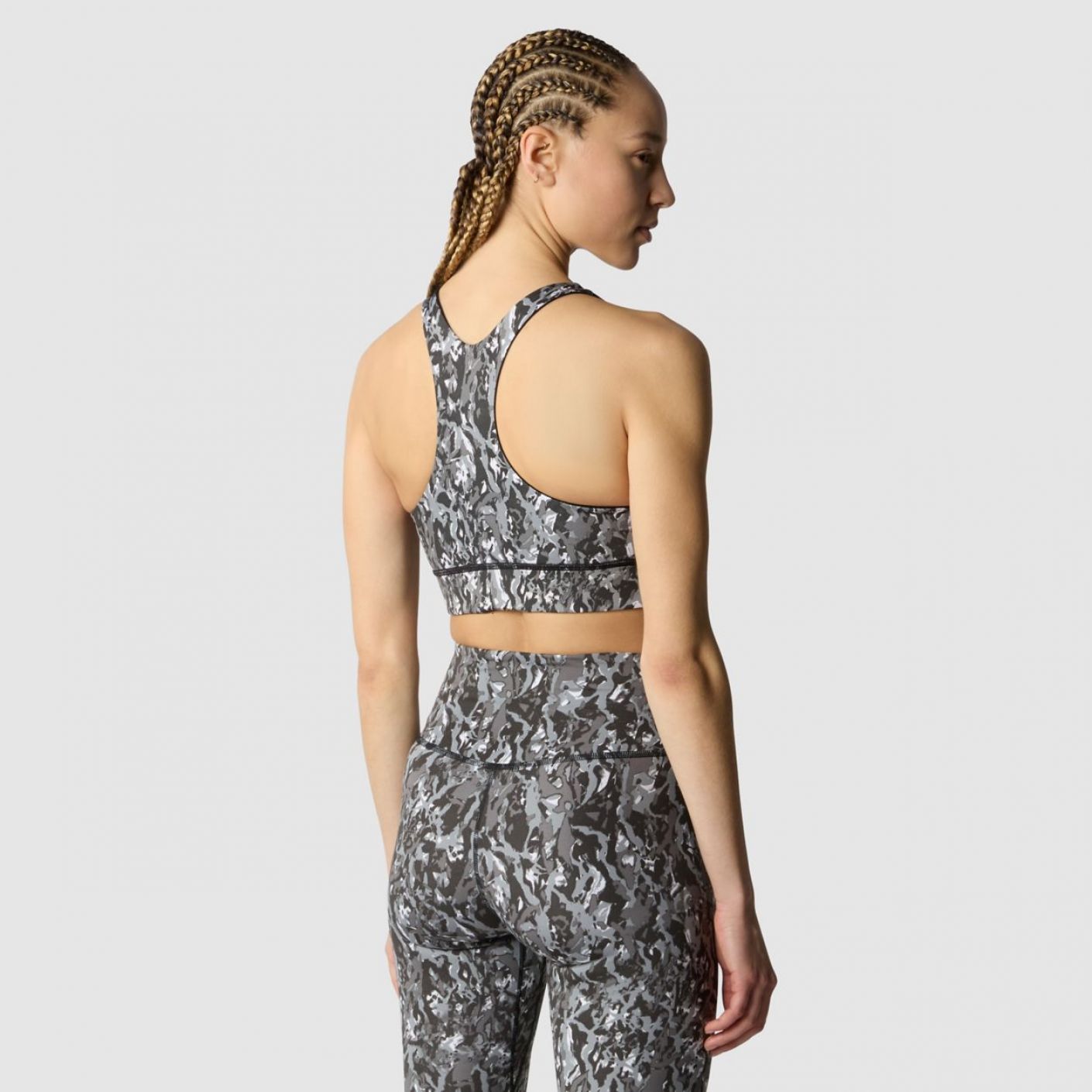 The North Face Bra Flex Reversible Asphalt Gray Abstract for Women