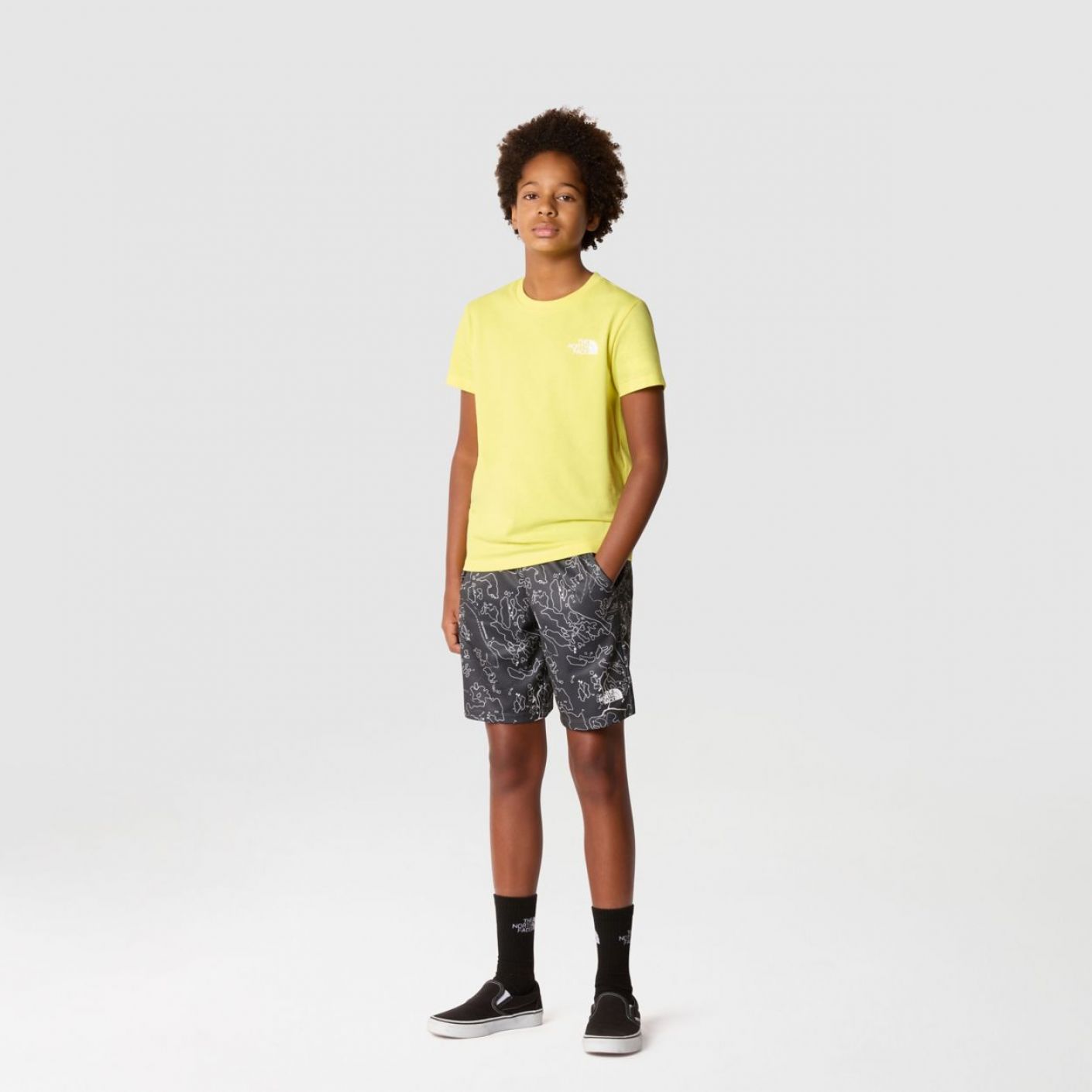 The North Face T-Shirt Teen Simple Dome Sun Yellow da Bambino