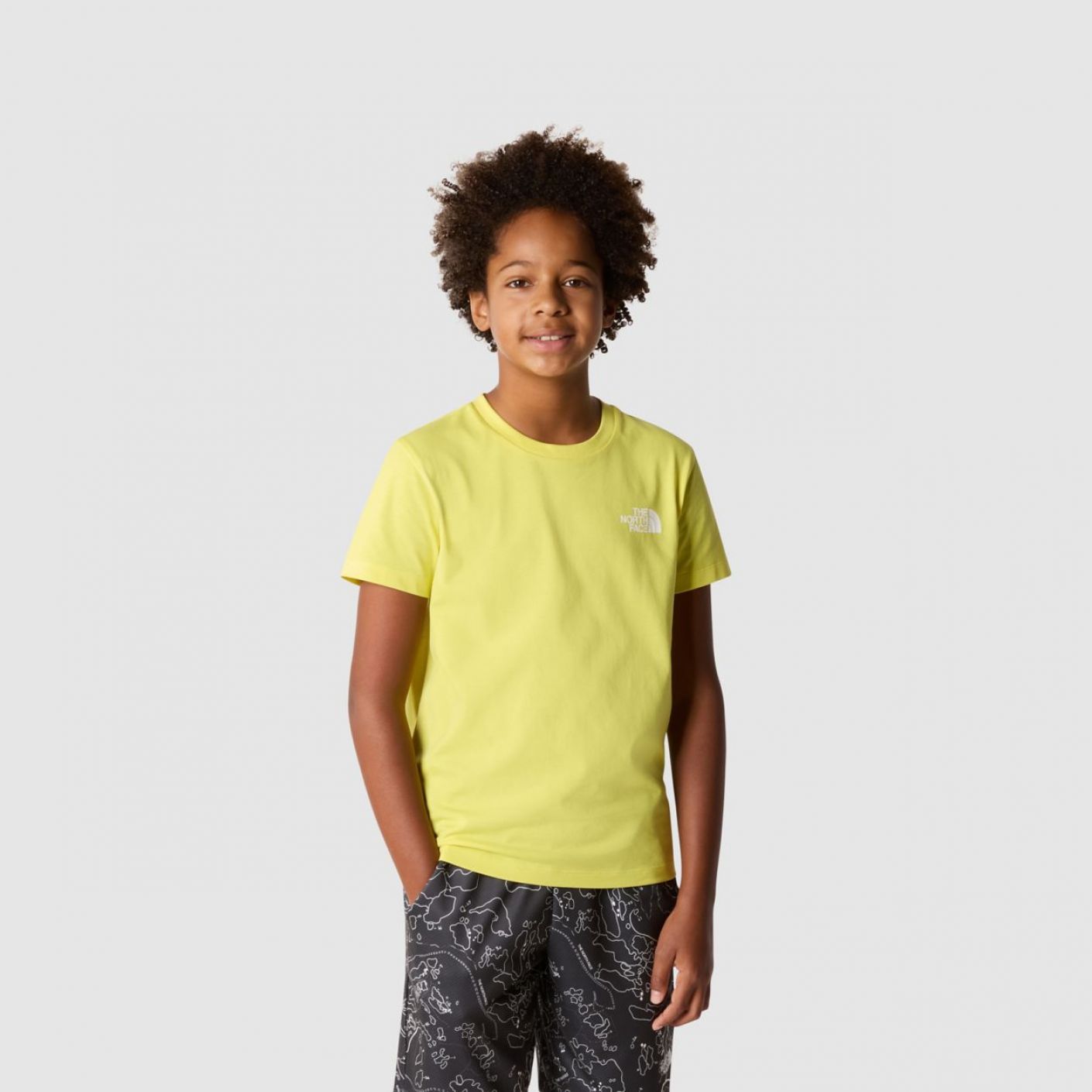 The North Face T-Shirt Teen Simple Dome Sun Yellow da Bambino