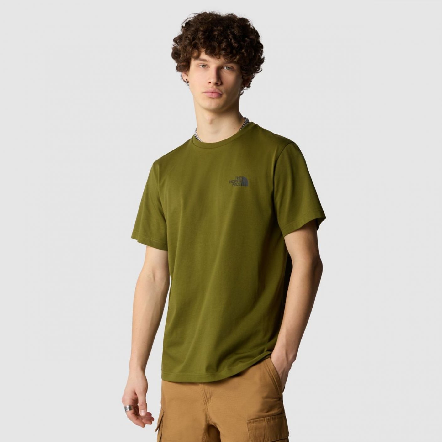 The North Face T-Shirt Simple Dome Forest Olive da Uomo