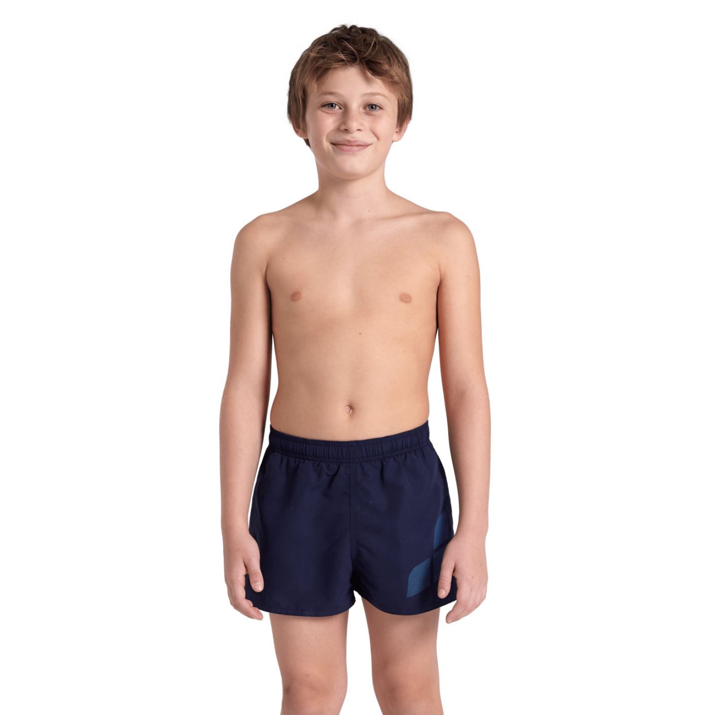 Arena Logo Navy Swim Shorts for Kids