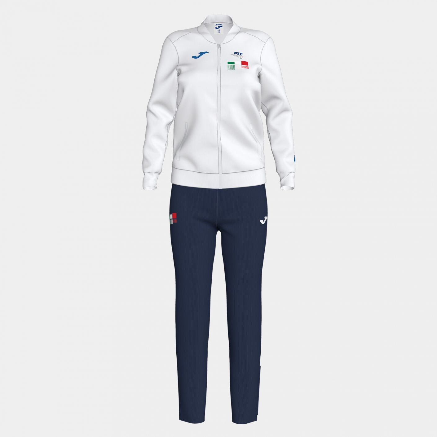 Joma FIT and Padel Tracksuit White/Blue for Women