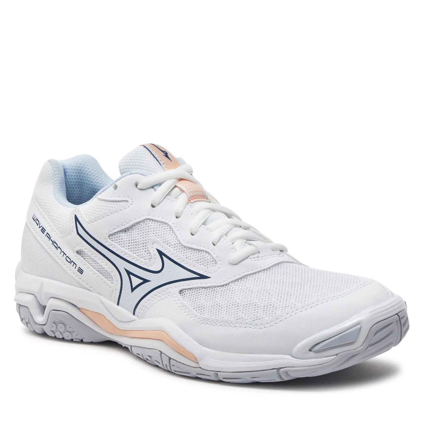 Mizuno Wave Phantom 3 White/Navy/Peach for Women