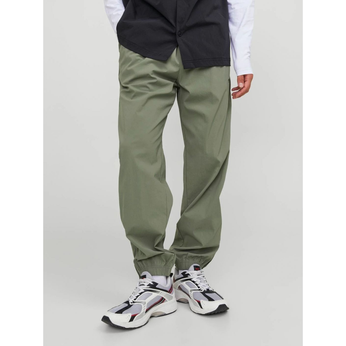 Jack & Jones Men's Agave Green Loose Fit Trousers