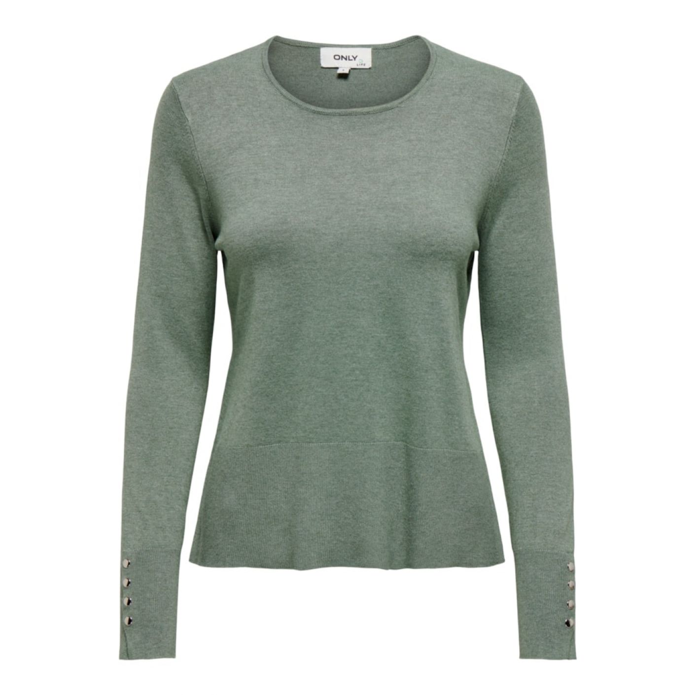 Only Hedge Green Crewneck Sweater for Women