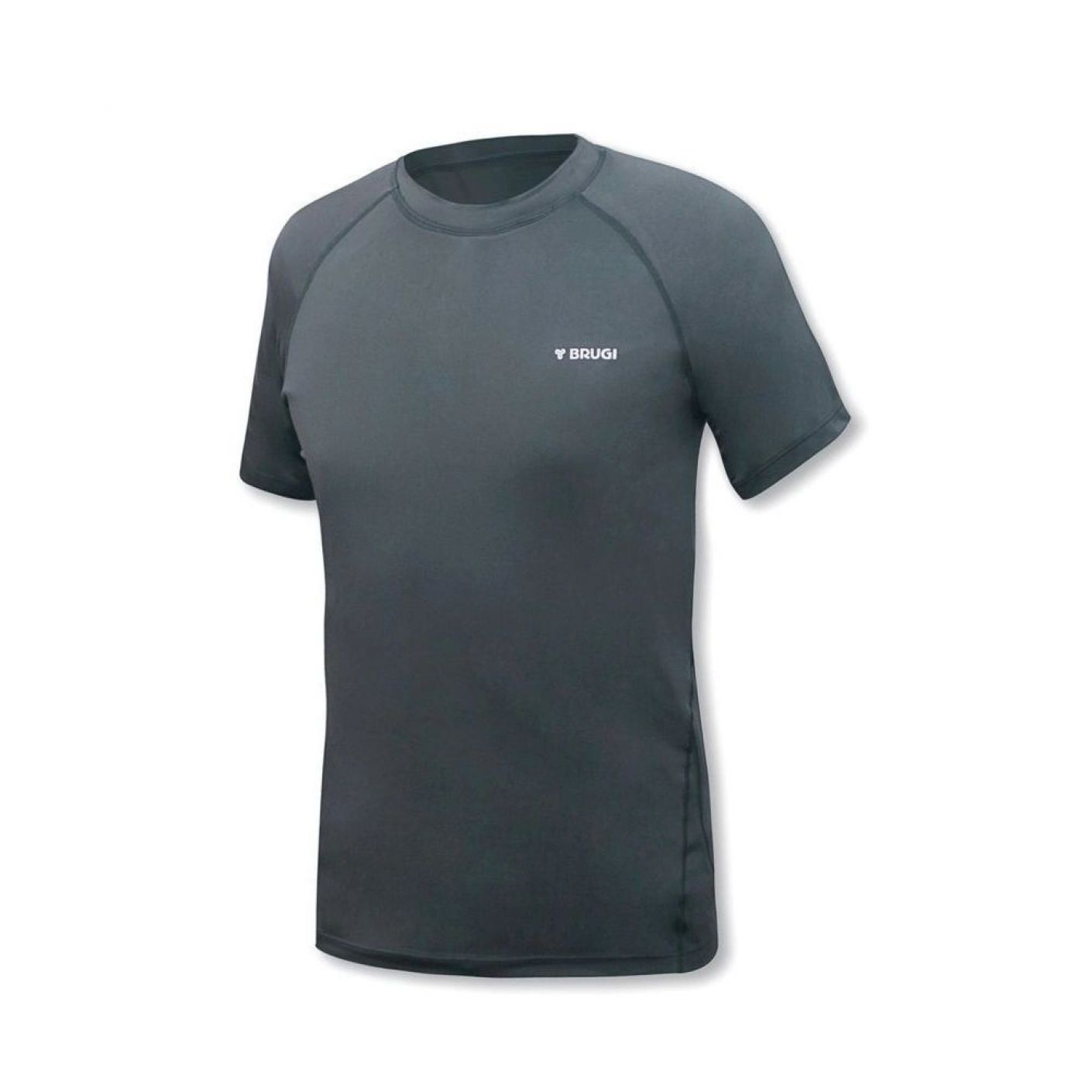 Brugi Slim Fit Grey Men's Sports T-Shirt