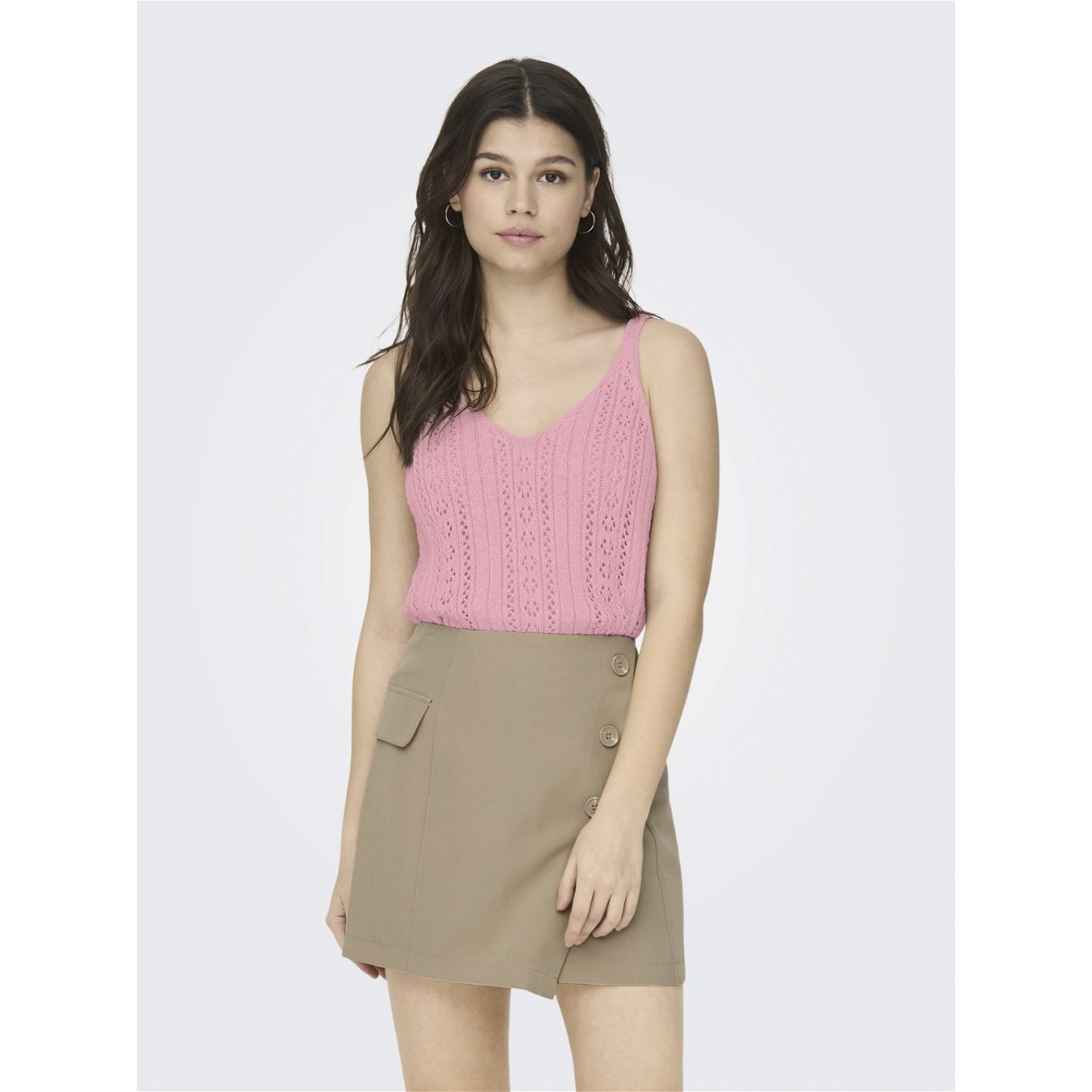 Only Top Onllyzet Knitted Candy Pink for Women