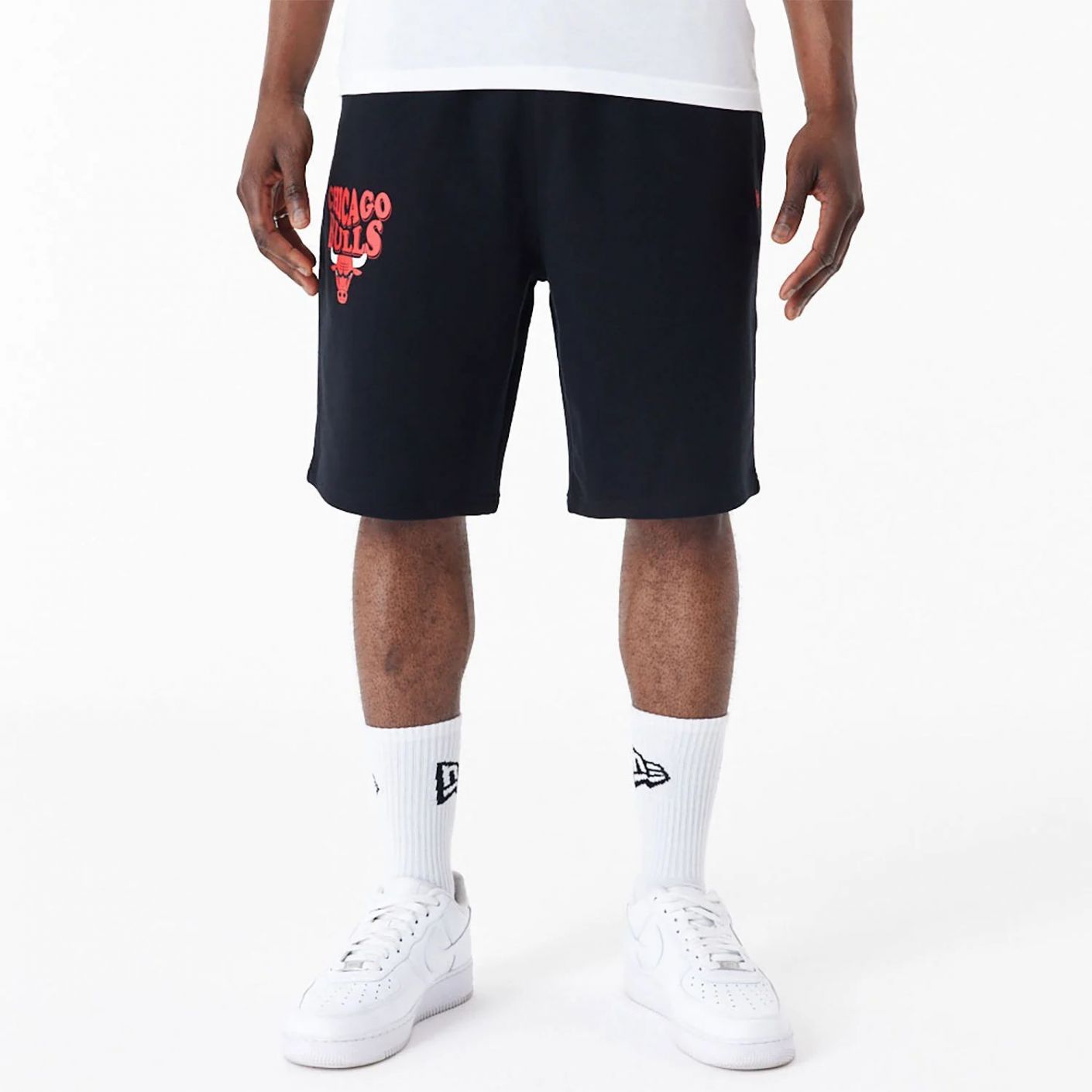 New Era Chicago Bulls NBA Script Black Shorts