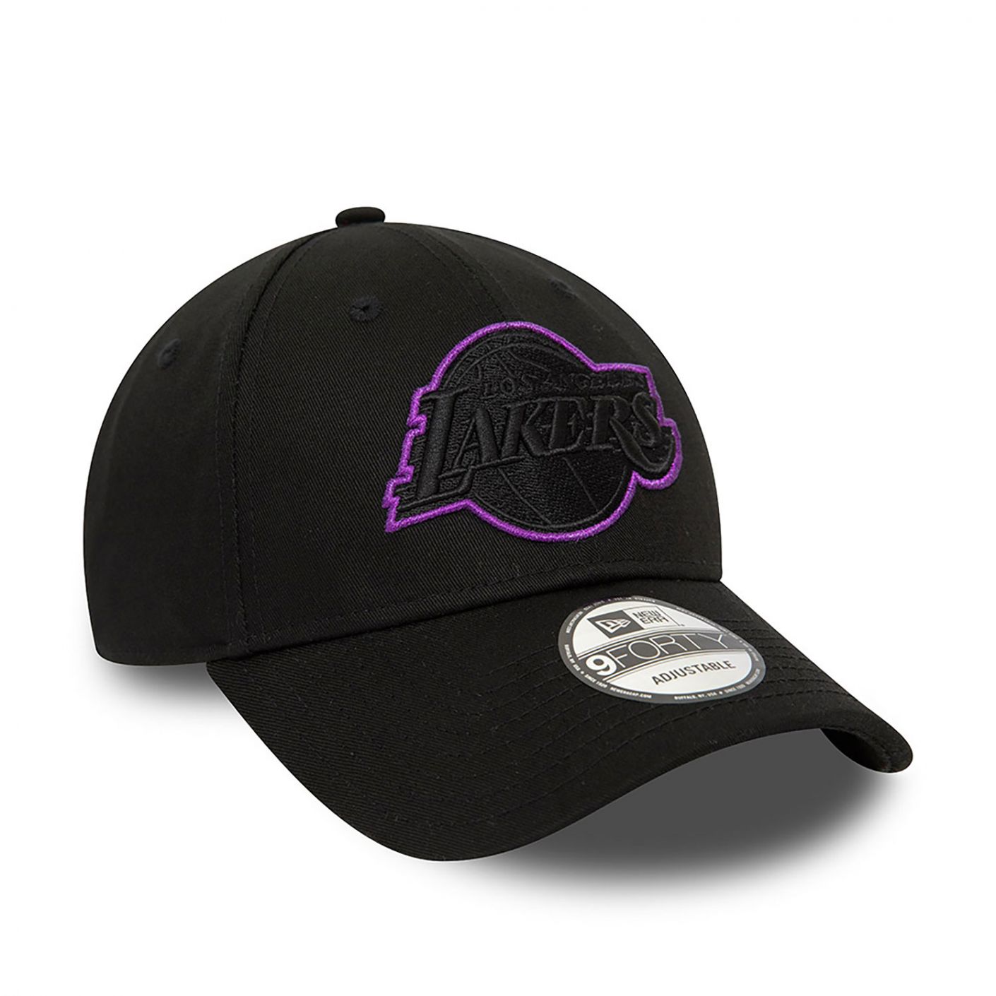 New Era 940 LA Lakers Metallic Outline Black Cap