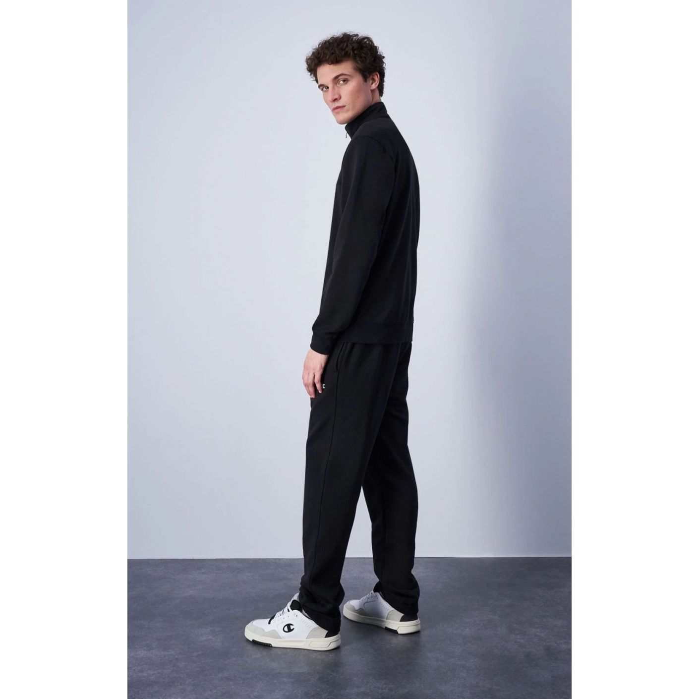 Champion Men's Black Logo Full Zip Tracksuit