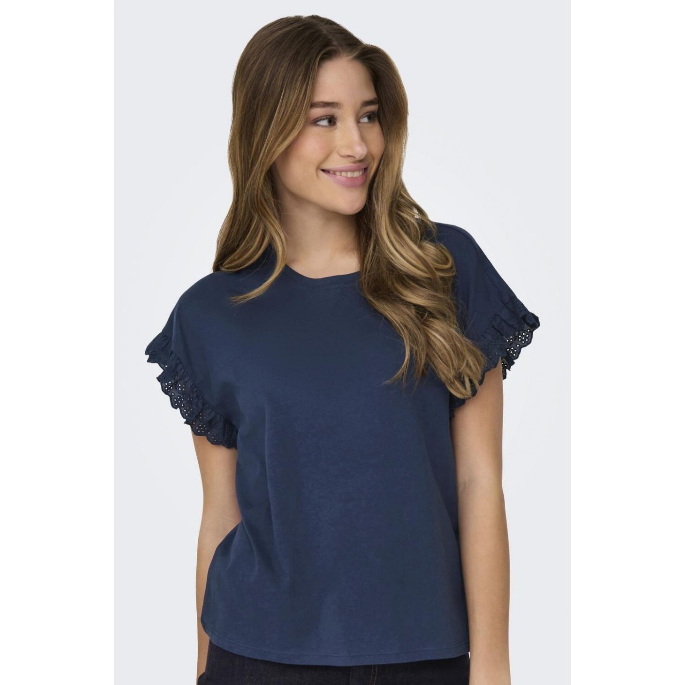 Only Top Regular Fit Crew Neck Naval Academy for Women