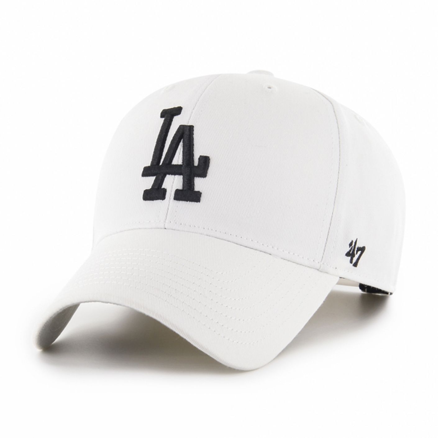 47 Los Angeles Dodgers Erhabene Kappe Weiß
