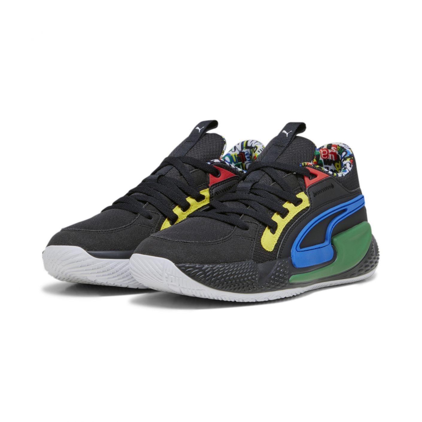 Puma Court Rider Chaos Trash Talk Black/Yellow/Green/Blue for Men