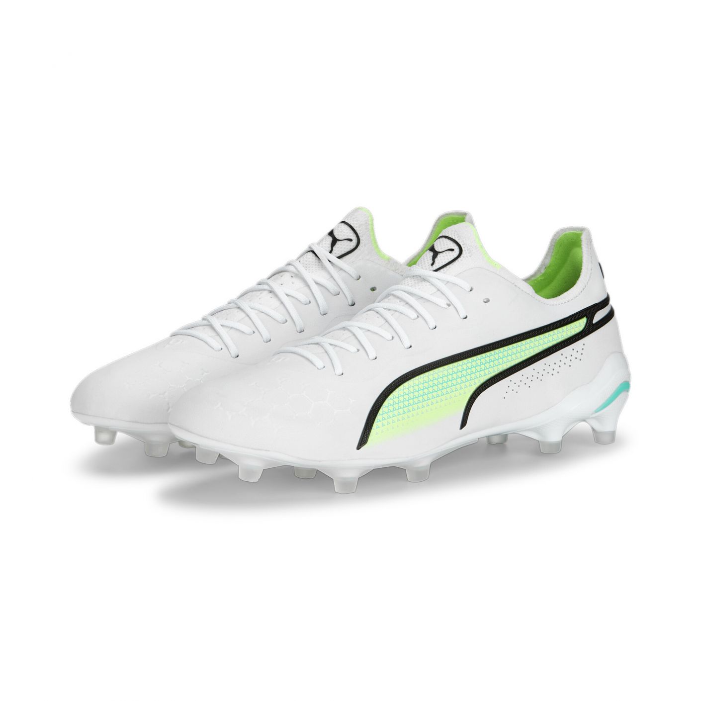 Puma King Ultimate FG/AG White/Black/Fast Yellow/Electric Peppermint for Men