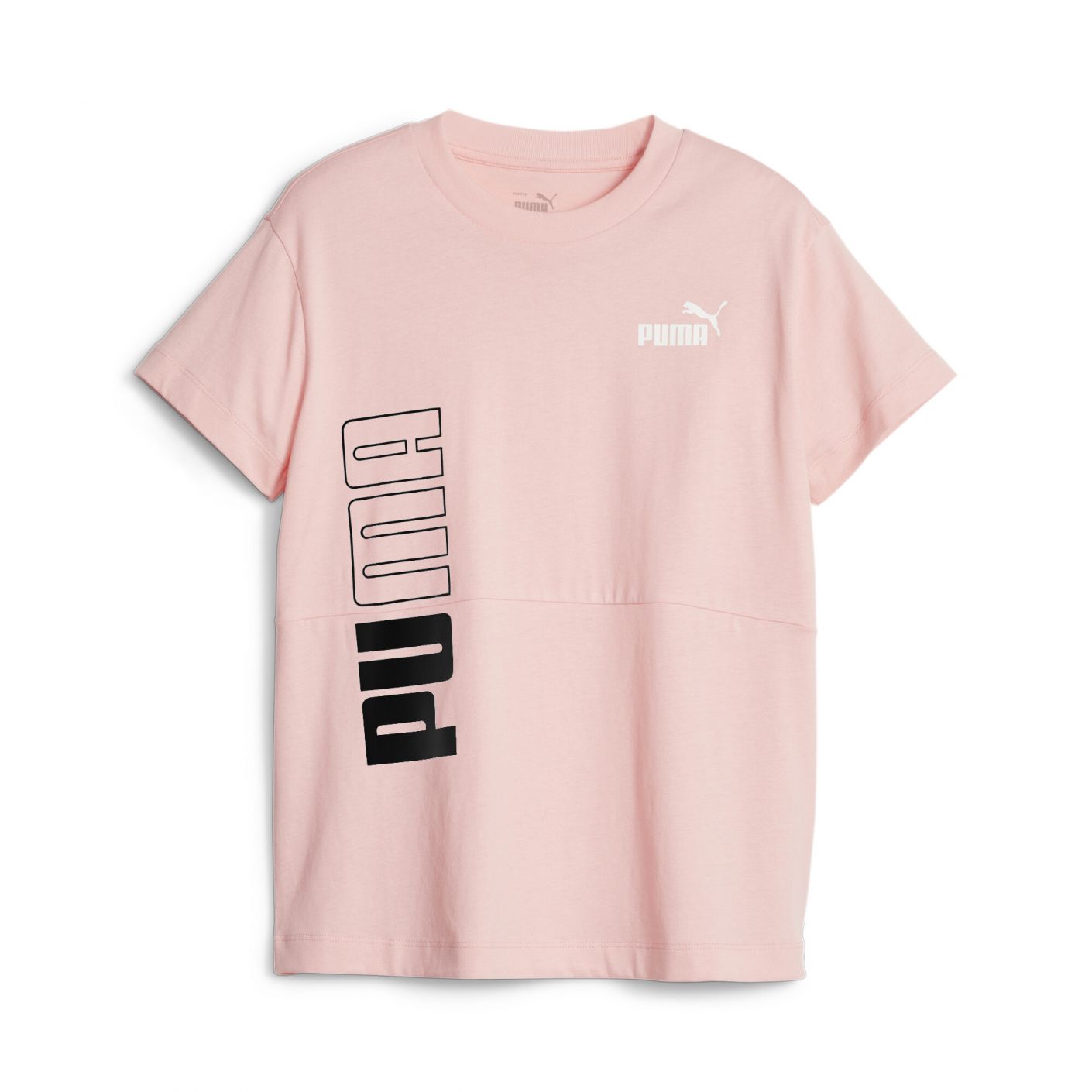Puma T-Shirt Power Colorblock Peach Smoothie da Bambina