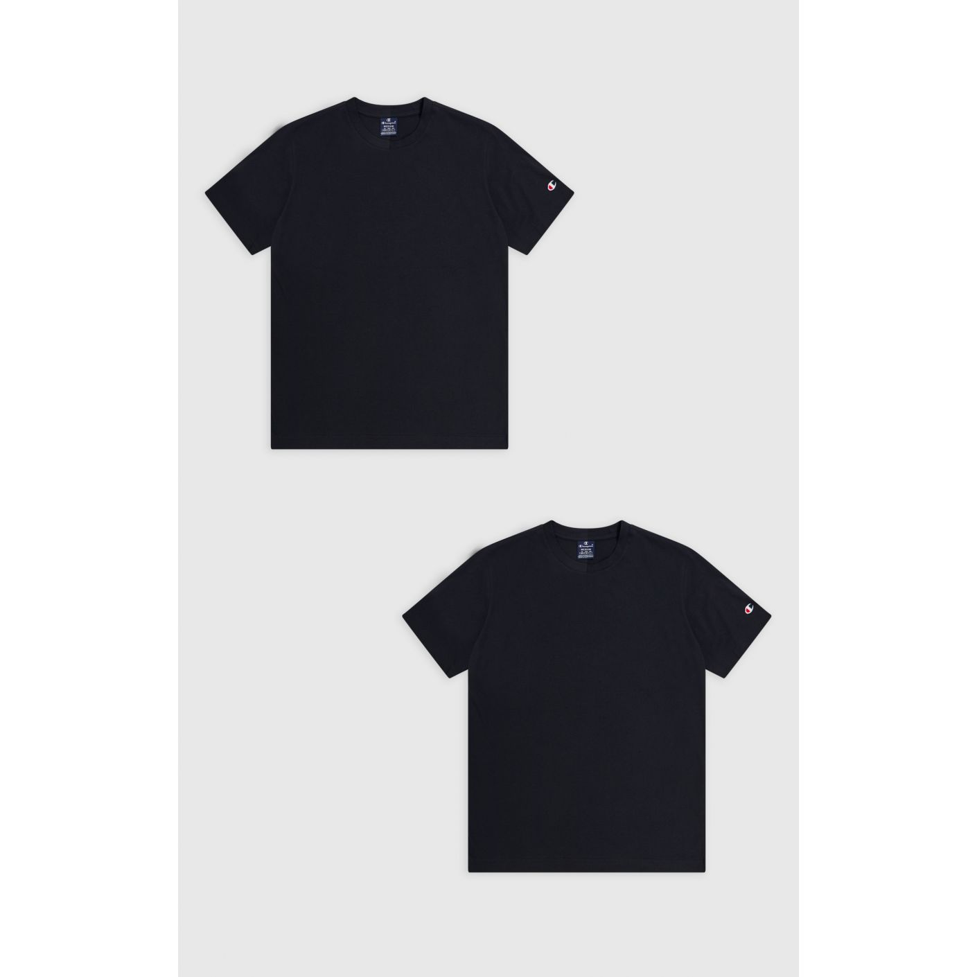 Champion Men's 2 Piece Crewneck T-Shirt Black