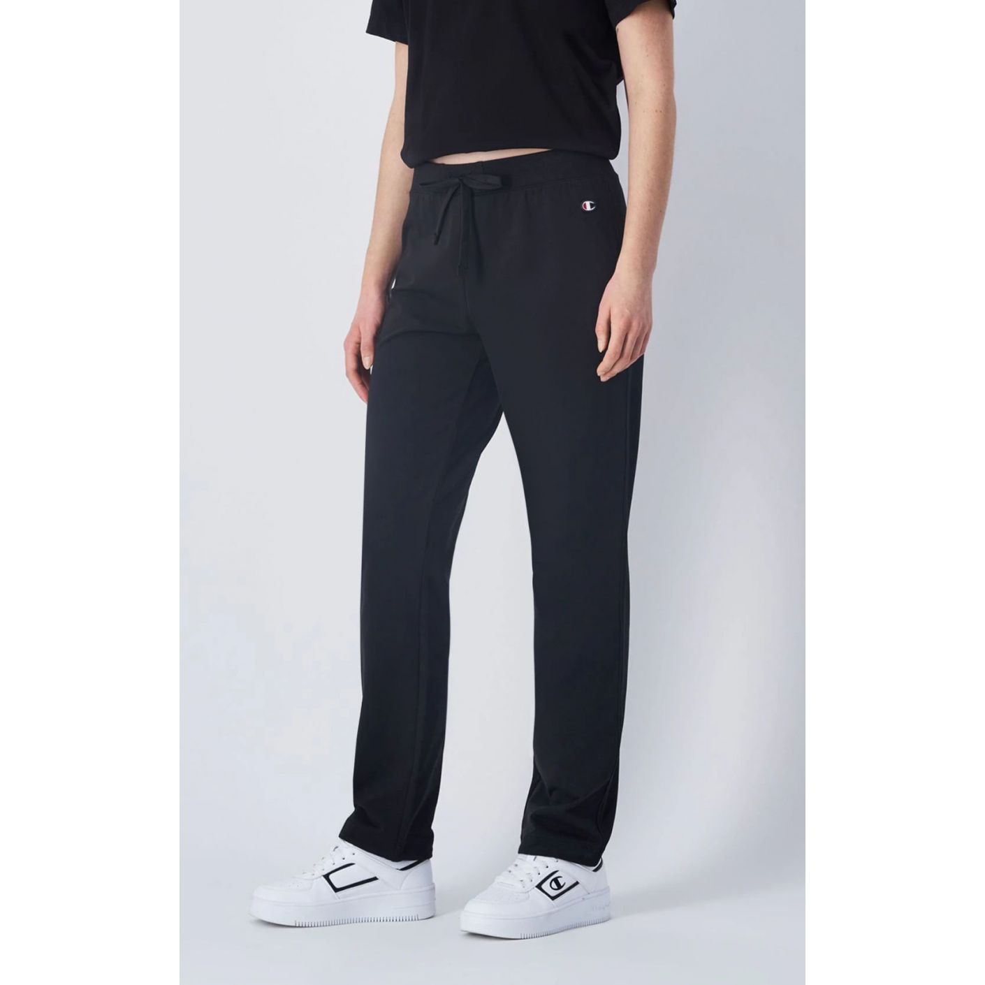 Champion Women's Black Logo Drawstring Pants