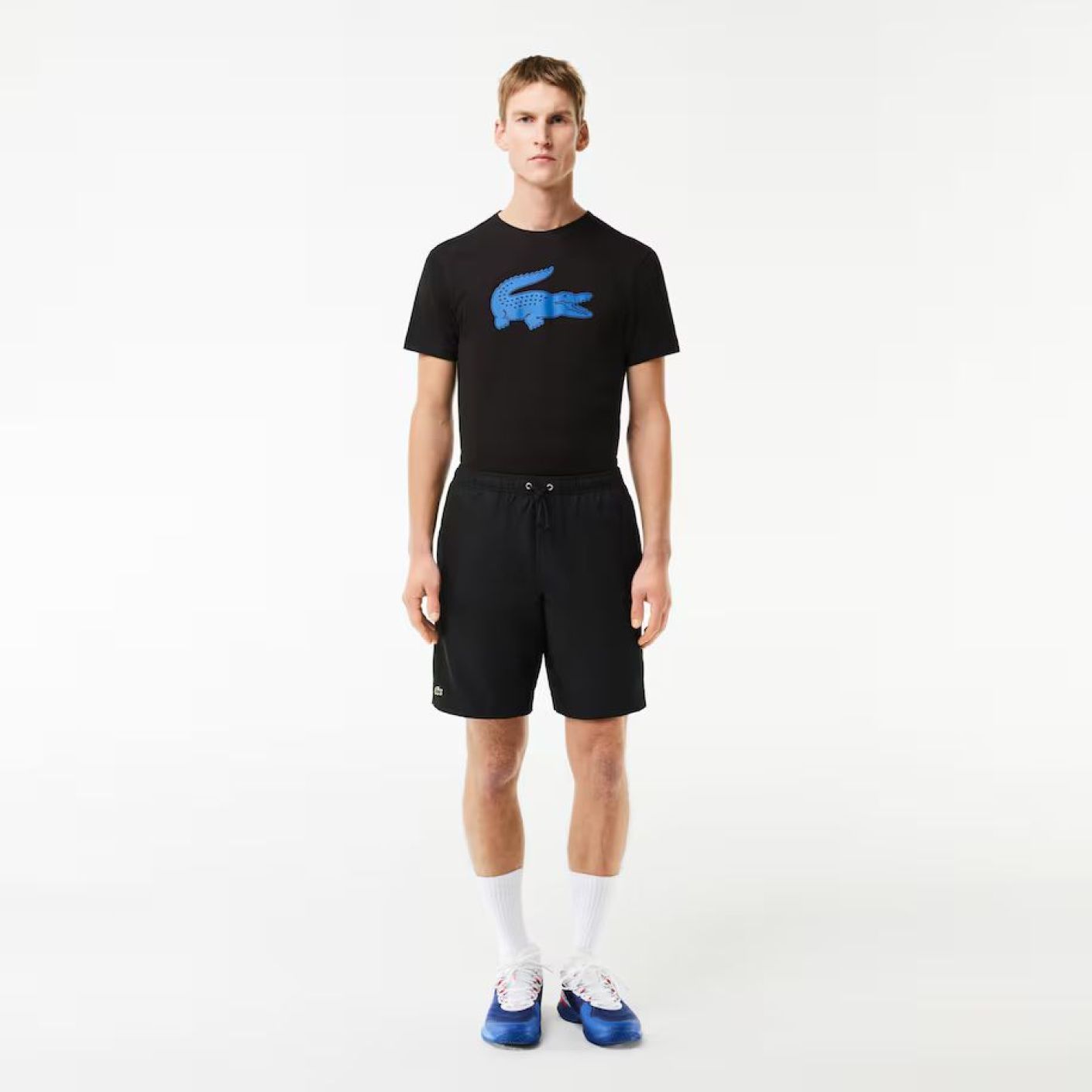 Lacoste Shorts in Black Taffeta for Men