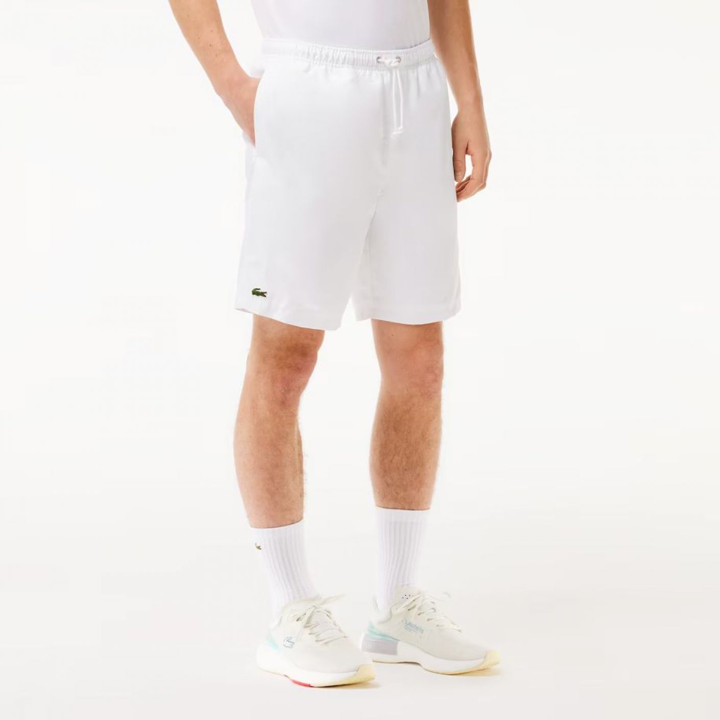 Lacoste Men's White Taffeta Shorts