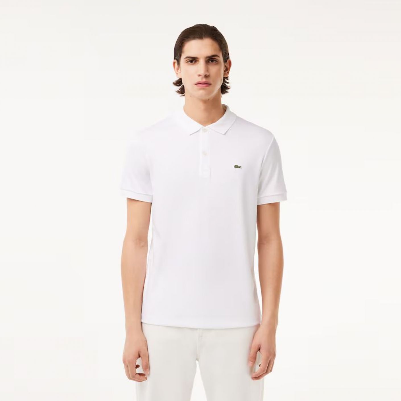 Lacoste Men's Pima Cotton Regular Fit Polo White