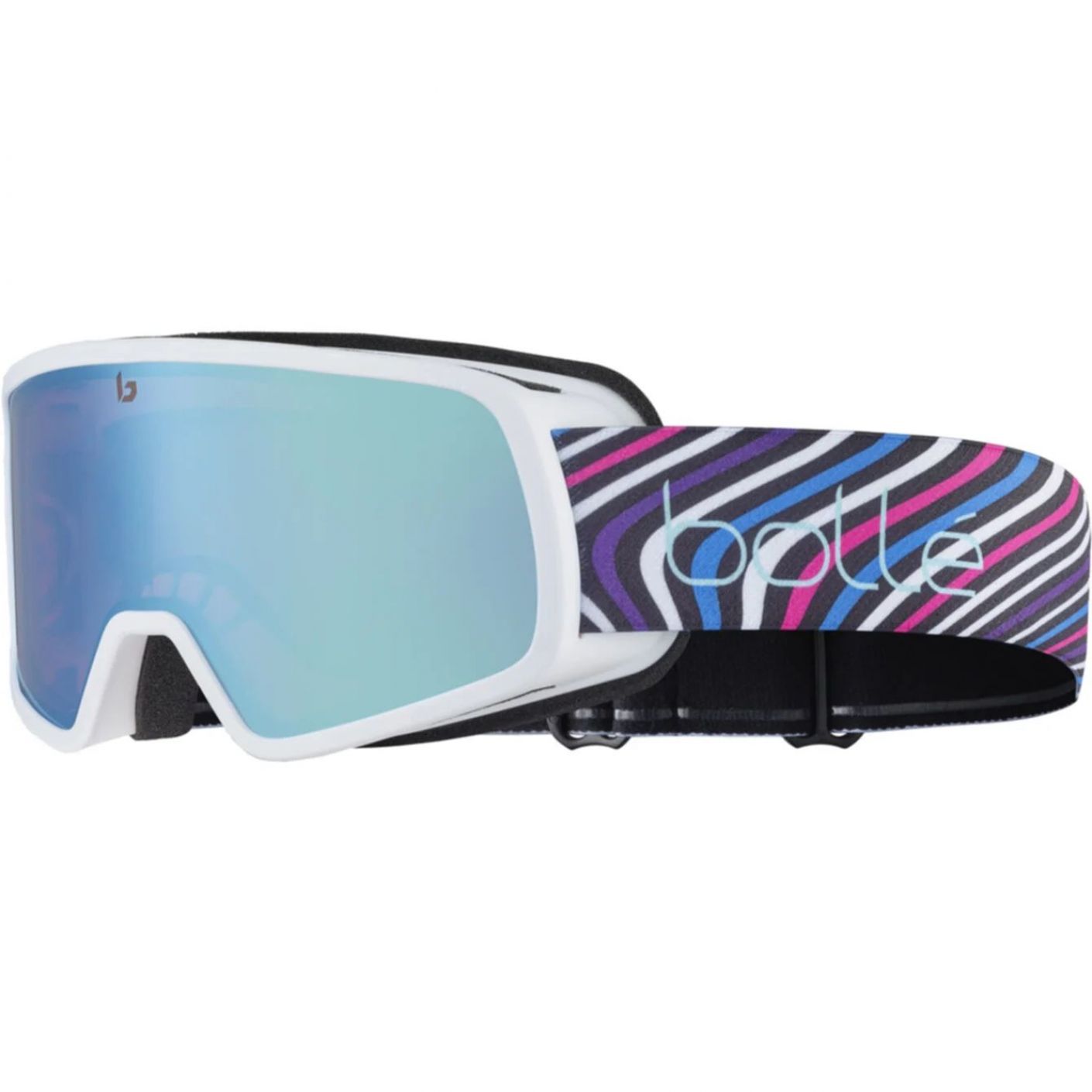 Bollé Nevada White Matte Goggles, Azure Cat.2 Lens for Kids