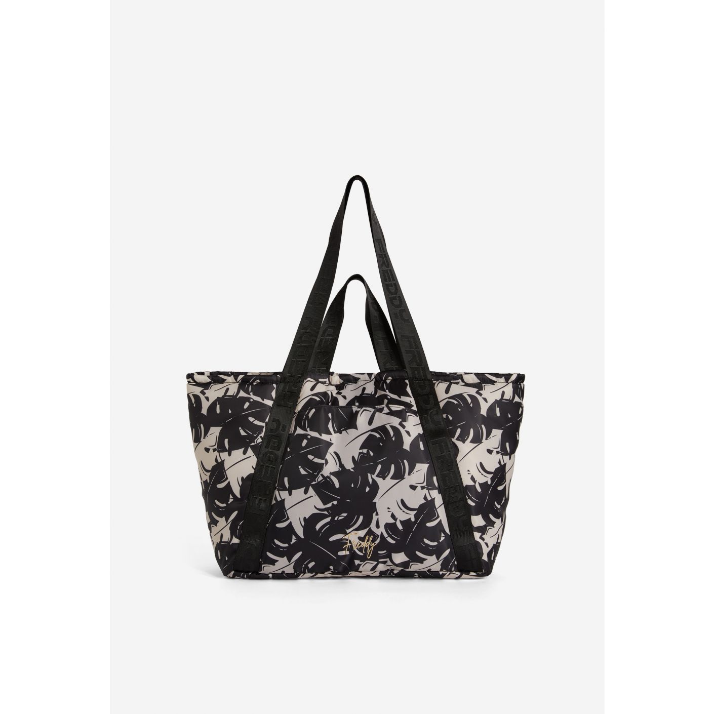 Freddy Foliage Two-Tone Bag with Black Logo Handles