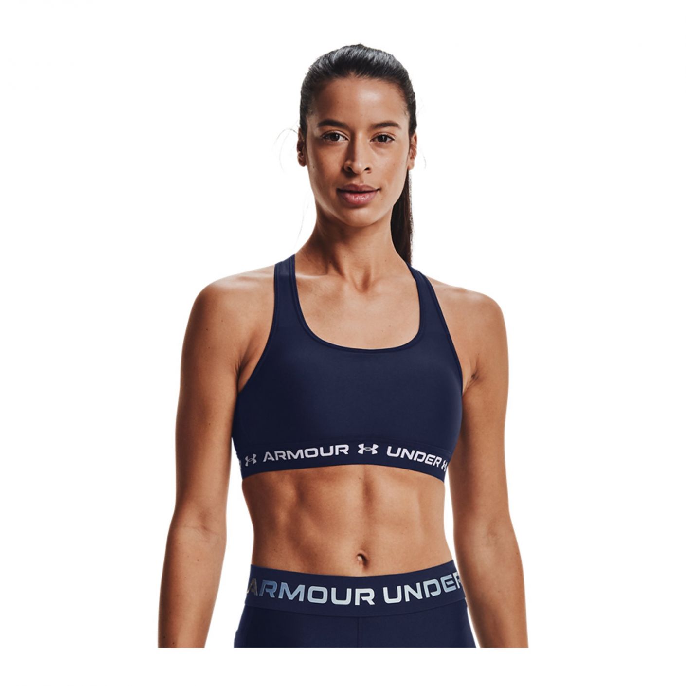 Under Armor Crossback Mid Bra Blue