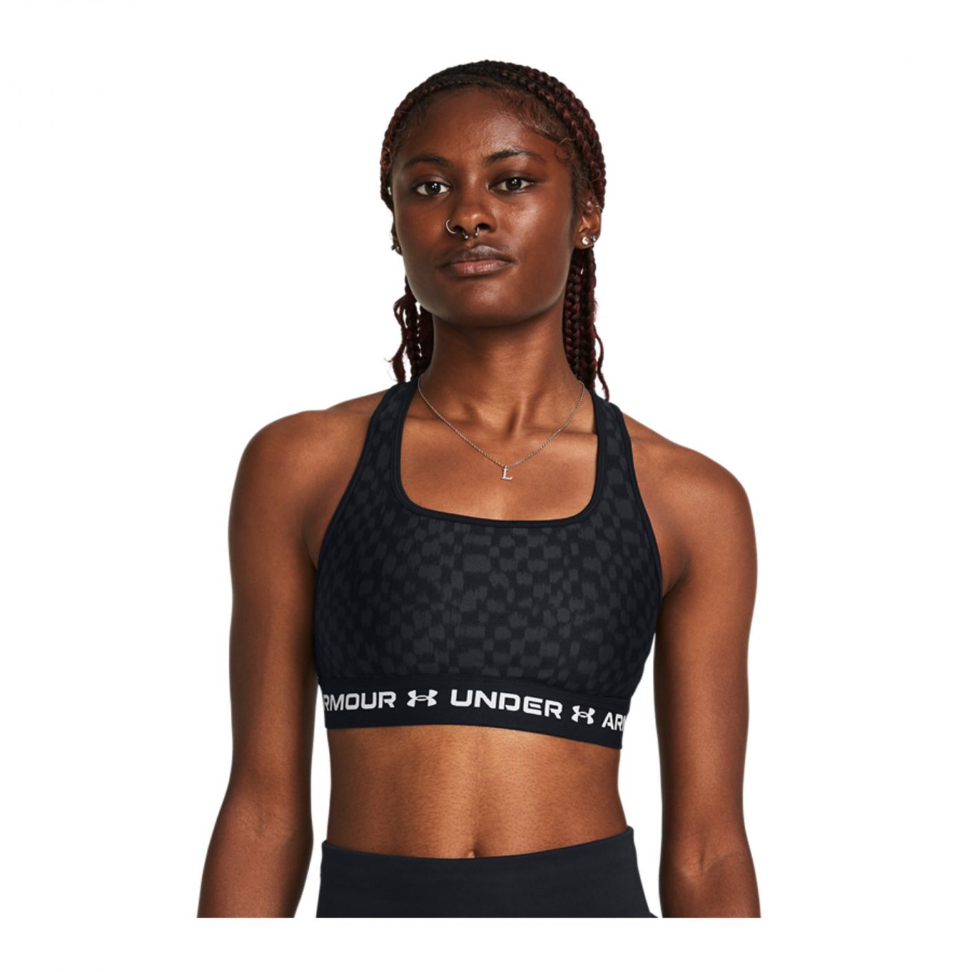 Under Armour Women's Armour Mid Crossback Printed Sports Bra