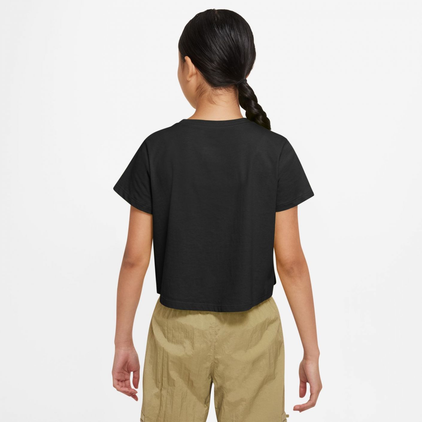Nike T-Shirt Sportswear Black/White for Girls