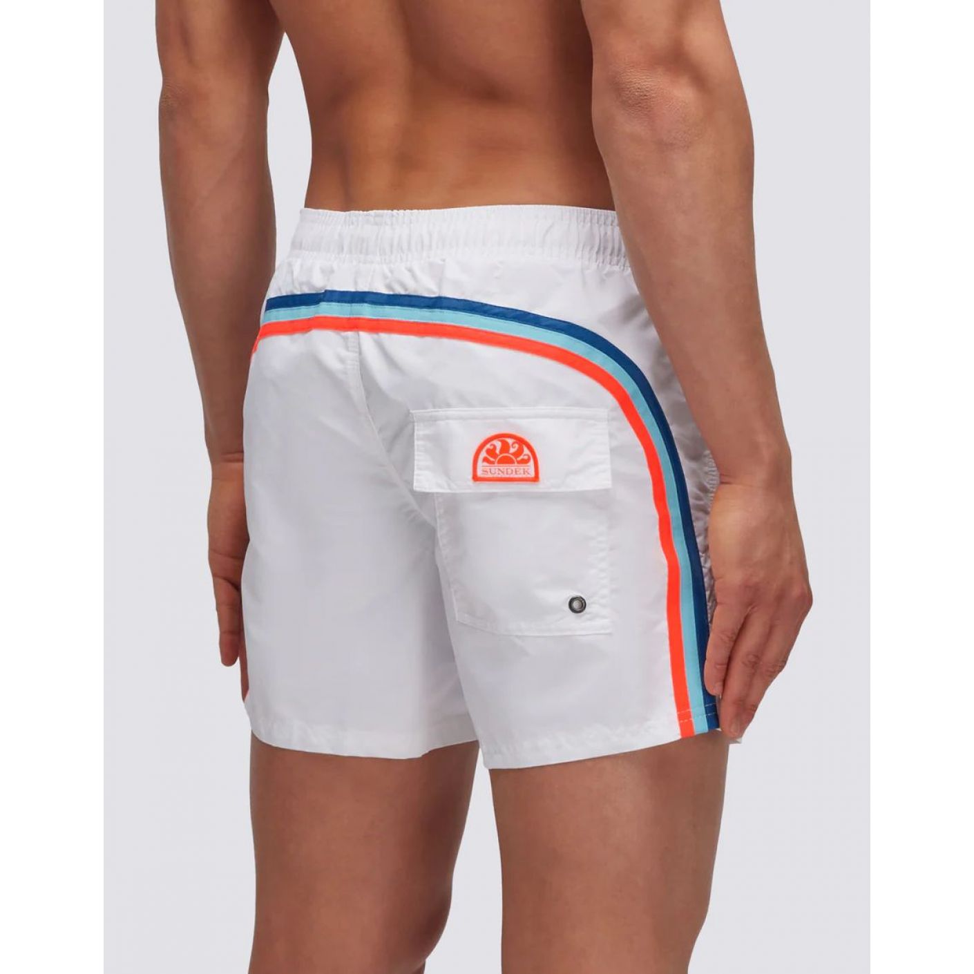 Sundek Men's Icon Taffeta White Swim Boxer