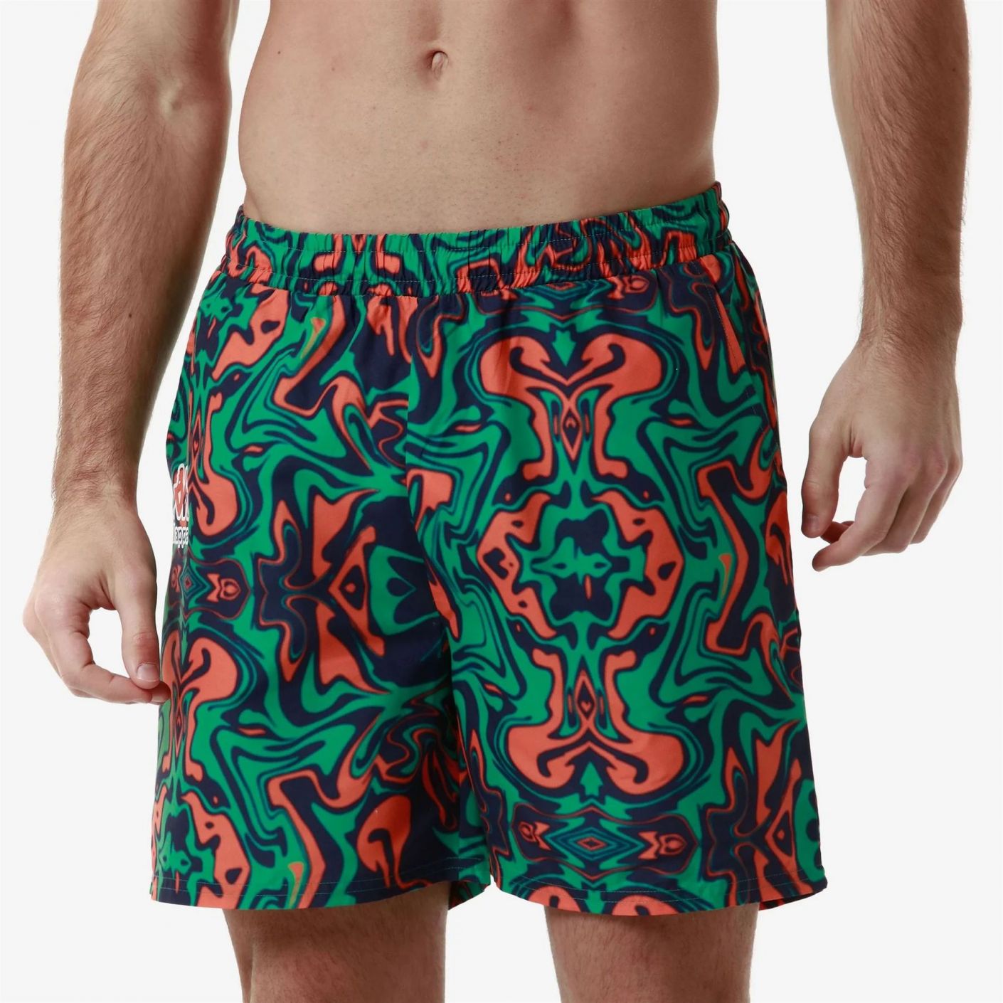 Kappa Fiolmo Logo Orange/Blau/Grün Herren Badeshorts