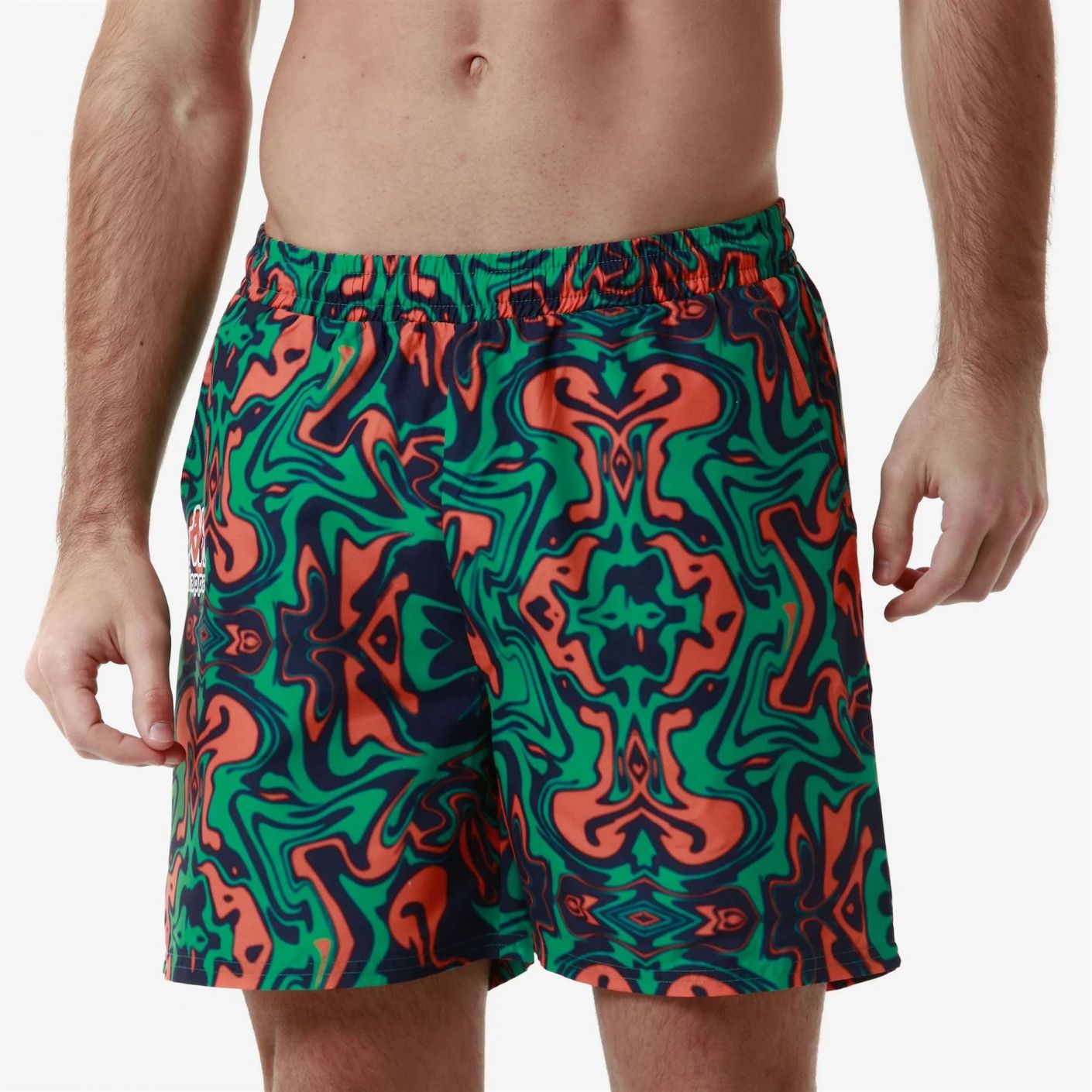 Kappa Short mare Logo Fiolmo Orange/Blue/Green da Uomo