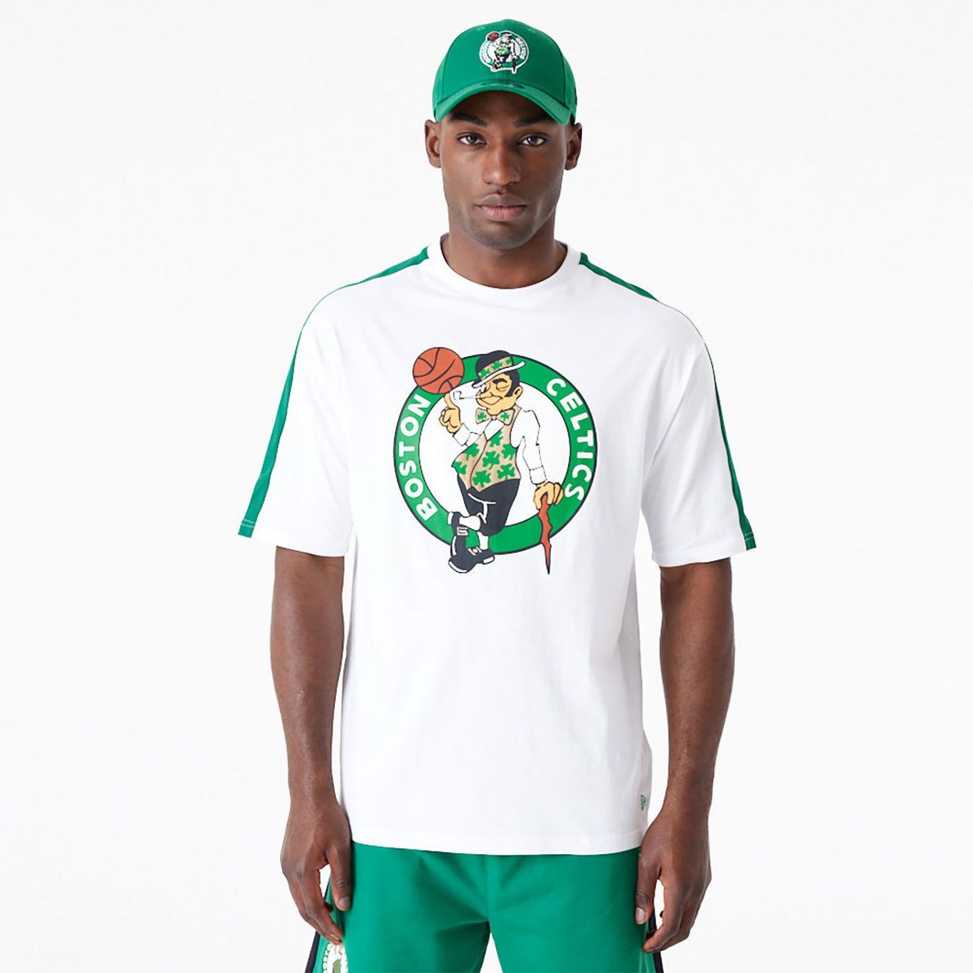 New Era T-Shirt Oversize Boston Celtics NBA Colour Block Bianca