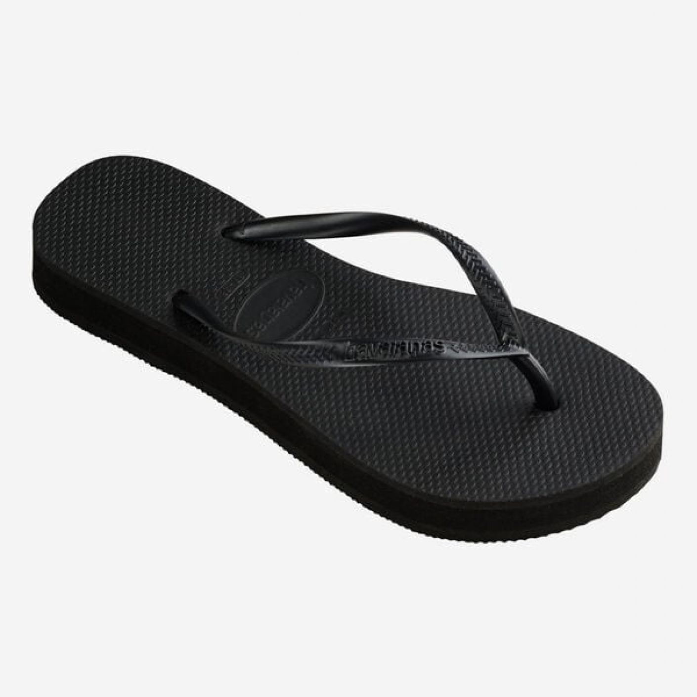 Havaianas Slim Flatform Schwarze Flip-Flops
