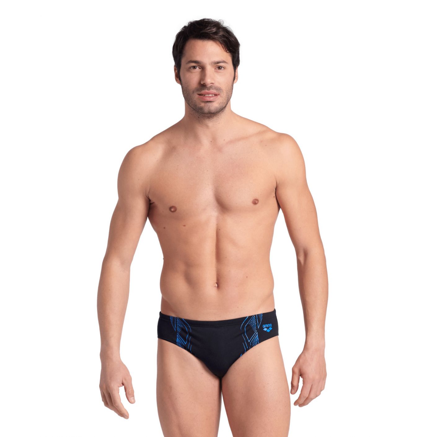 Arena Men's Reflective Black/Blue Swim Briefs