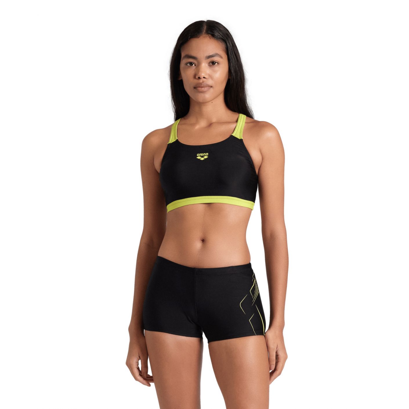 Arena Dive Bikini Energy Black/Soft Green for Women