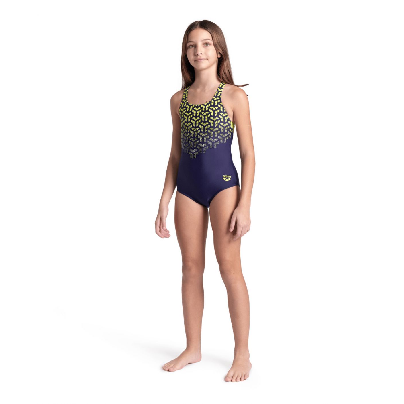 Arena Costume Kikko V Navy/Soft Green da Bambina