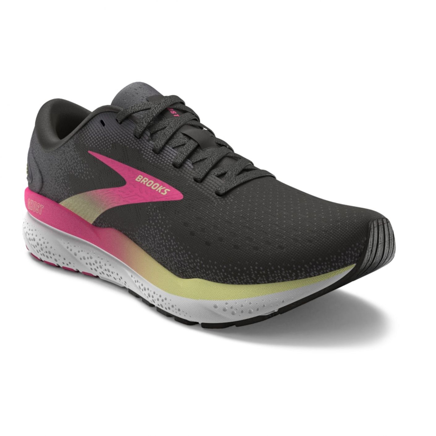 Brooks Ghost 16 Black/Pink/Yellow da Donna