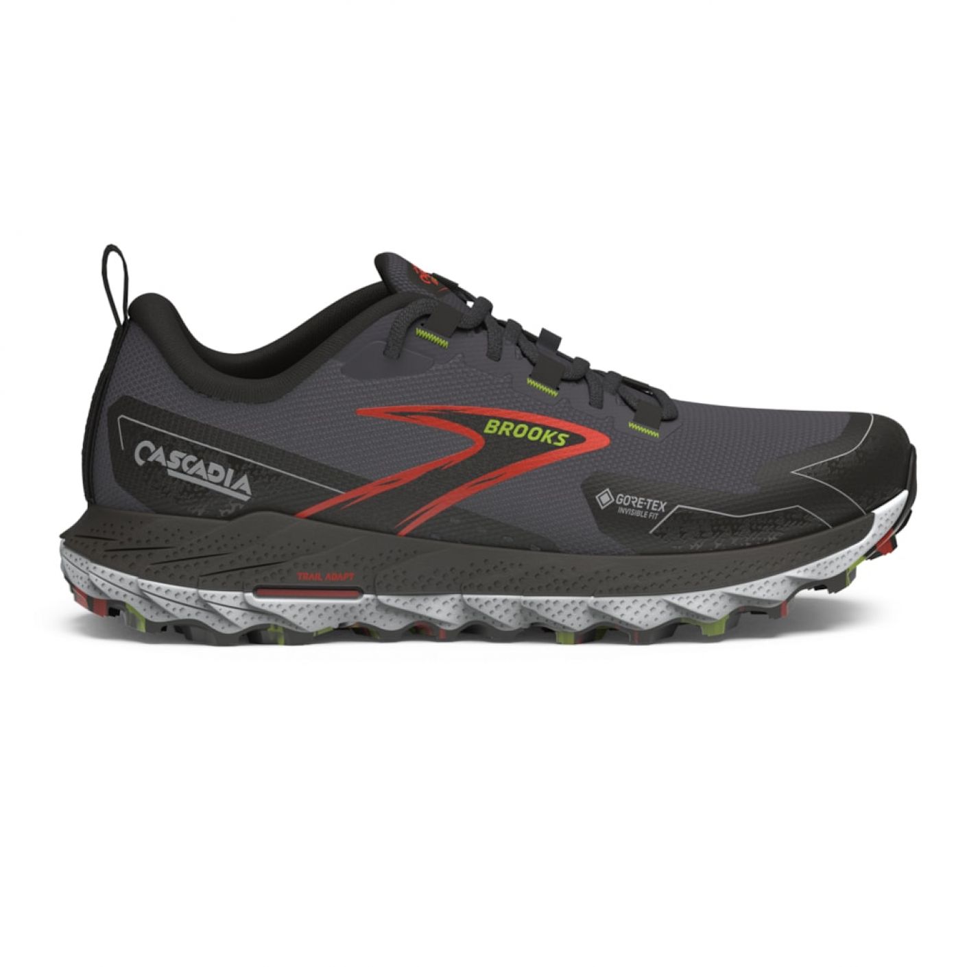 Brooks Cascadia 18 GTX Blackened Pearl/Black/Tomato da Uomo