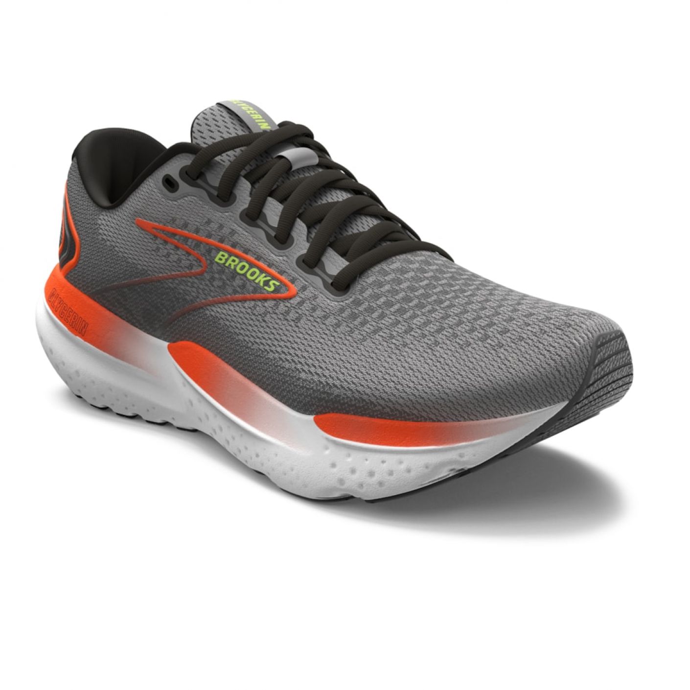 Brooks Glycerin 21 Grey/Mandarin Red/Green da Uomo