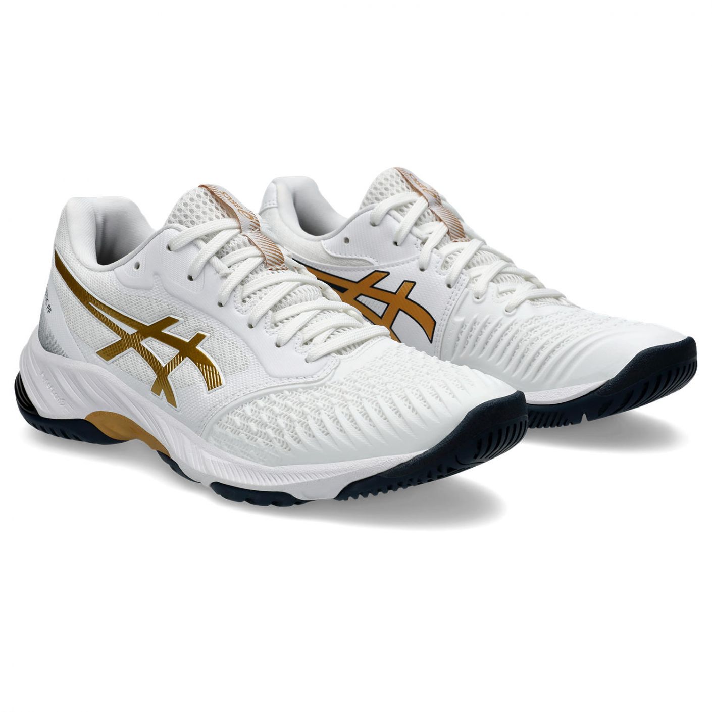 Asics Netburner Ballistic Ff 3 White/Pure Gold da Donna